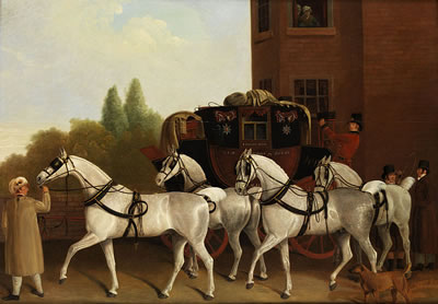 Edinburgh and London Royal Mail by horse