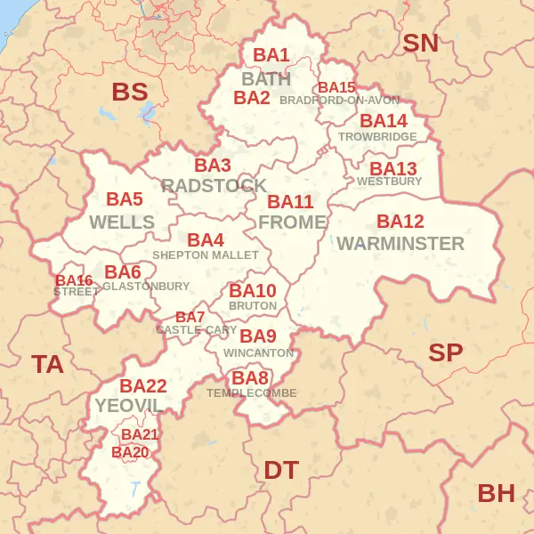 Bath Postcode Map