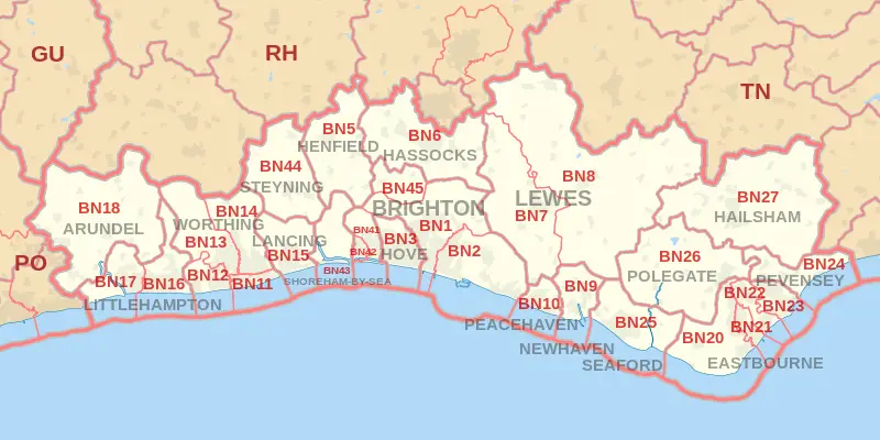 Brighton Postcode Map
