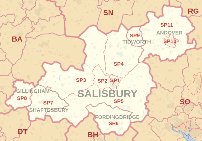 Salisbury Postcode Map